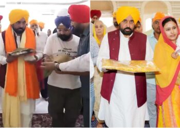Punjab CM Bhagwant Singh Mann Offers Prayers for Peace at Takht Sri Harmandir Sahib in Patna Sahib