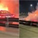 BMW Catches Fire on Patna Marine Drive; Luxury Car Reduced to Ashes in Late-Night Blaze