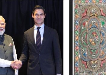 PM Modi Presents Bihar’s Mithila Makhana and Madhubani Art to UAE Crown Prince and Dutch PM