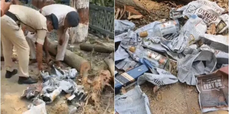 Liquor Bottles Found in Bag Outside CM Residence, Raising Questions Over Bihar Prohibition