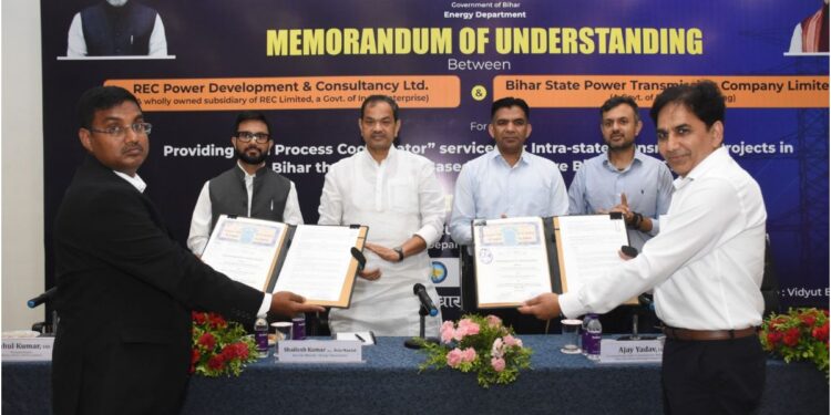 BSPTCL and RECPDCL Sign MoU to Strengthen Bihar Transmission Network for Industrial Growth Targets 2025–30