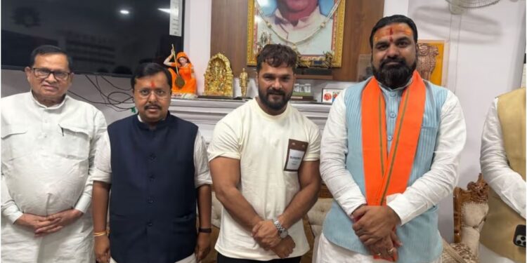 Khesari Lal Yadav Meets Nitin Nabin in Presence of Samrat Choudhary and Sanjay Saraogi, Denies Rumours of Joining BJP