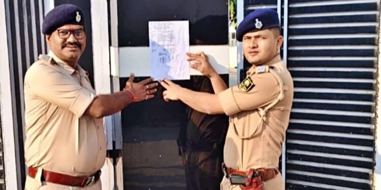 Police Paste Property Seizure Notice At Home Of JD(U) MLA Pappu Pandey’s Brother In Alleged Land Grab Case