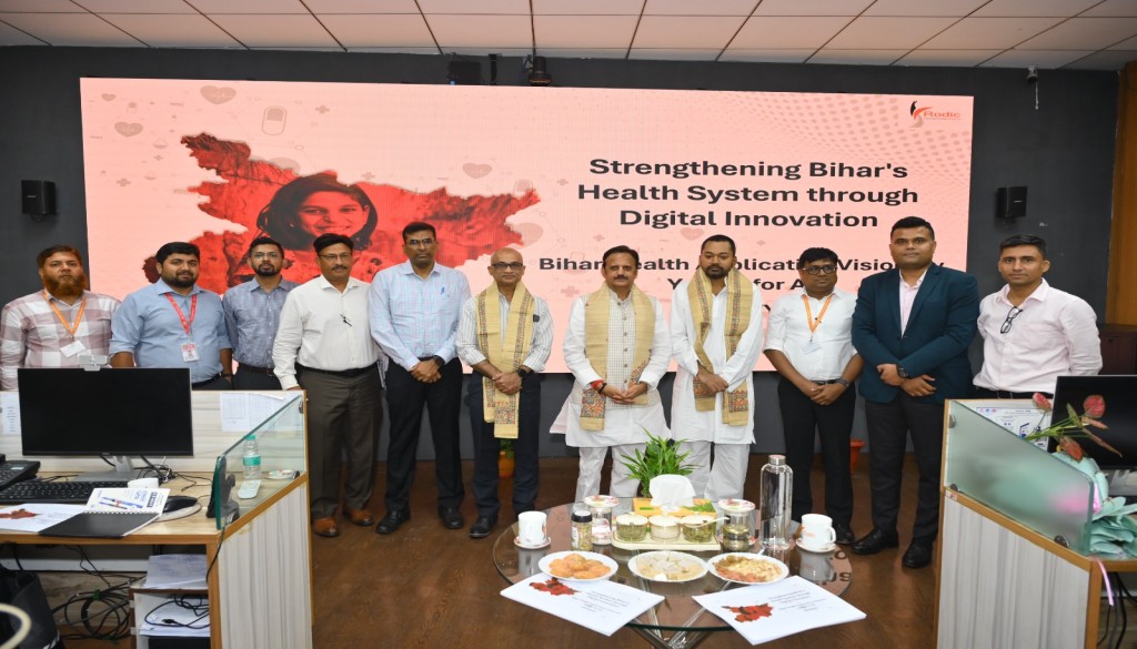 Health Minister Nishant Kumar Showcases Digital Healthcare Model During MP Deputy CM’s Patna Visit