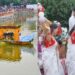ISKCON Hosts Patna’s First Boat Festival With Flower-Adorned Swan Boat at Adalatganj Pond