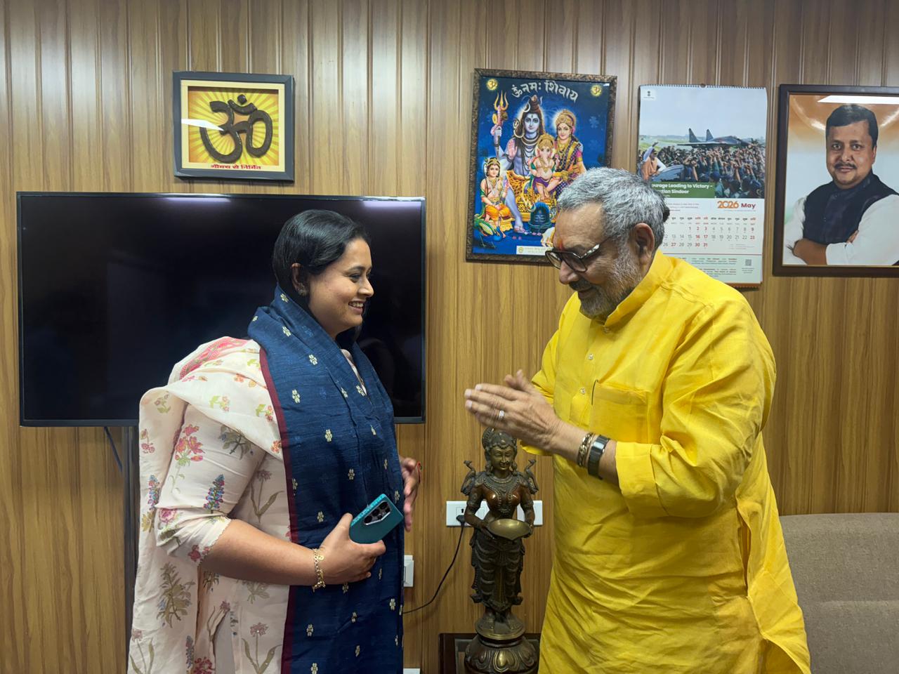Shreyasi Singh Meets Union Ministers in Delhi, Pushes for Textile Parks and Defence Corridor in Bihar