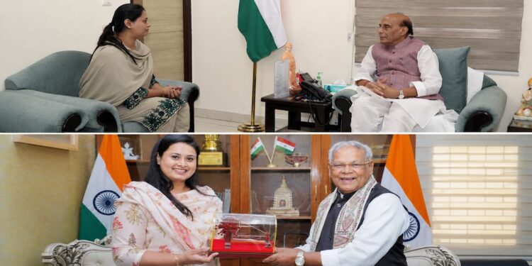 Shreyasi Singh Meets Union Ministers in Delhi, Pushes for Textile Parks and Defence Corridor in Bihar