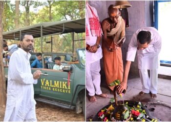 Jungle Safari, Temple Visit and Loud Cheers: Nishant Kumar’s Valmiki Nagar Tour Draws Crowds