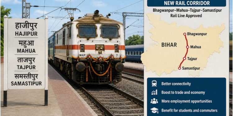Bihar Government Approves New Rail Corridor Linking Hajipur, Mahua And Samastipur
