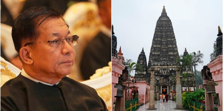 Myanmar President Min Aung Hlaing Arrives in Gayaji for Bodh Gaya Visit Amid Tight Security