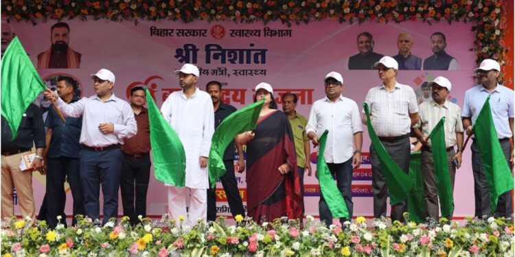 Health Minister Nishant Kumar Flags Off 100th Batch of Children Under Bal Hriday Yojana for Free Heart Treatment