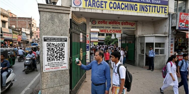 QR Code to Be Installed at Coaching Institute Gates in Patna, Allowing Parents and Students to Verify Fire Safety Compliance