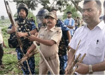 Police Team Attacked During Encroachment Drive in Purnia; Constable Injured by Arrow, Seven Detained