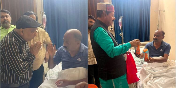 RJD Leaders Bhai Virendra and Sunil Kumar Reach Hospital with Horlicks and Sweets to Pacify Shivchandra Ram After MLC Ticket Row