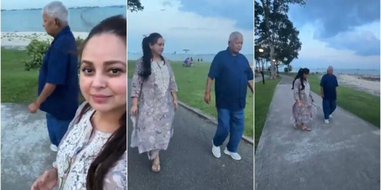 Lalu Prasad Yadav Seen on Morning Walk in Singapore; Rohini Acharya Shares Emotional Post