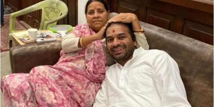 Rabri Devi Falls Ill; Tej Pratap Yadav Visits Mother as Lalu Prasad Yadav Remains in Singapore