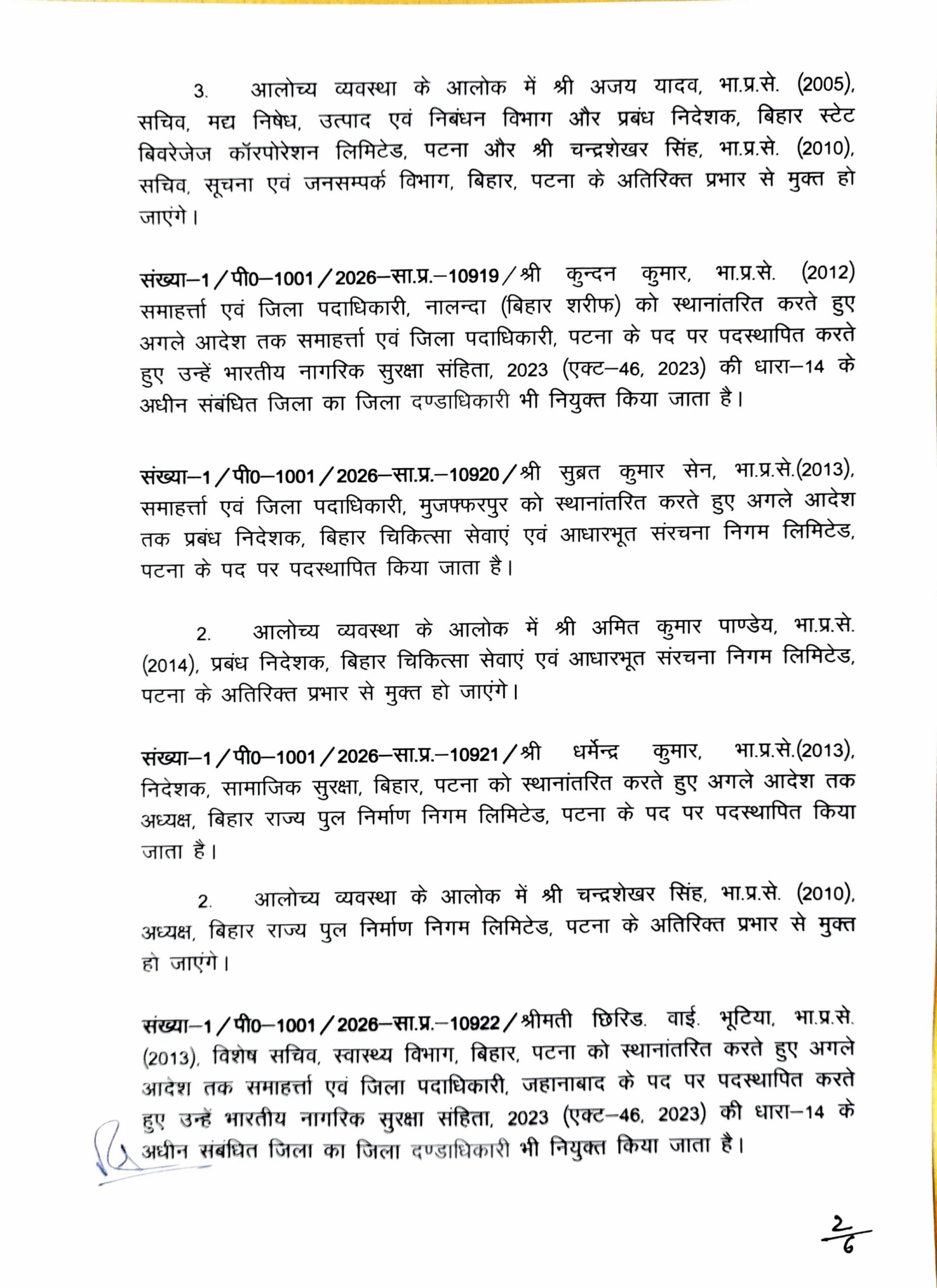 Patna Gets New DM As Bihar Govt Transfers 21 IAS Officers; Anand Kishore Removed As BSEB Chairman