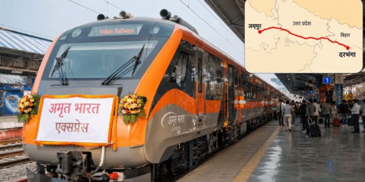 Jaipur–Darbhanga Amrit Bharat Express to Launch Soon; 22-Coach Train to Halt at 23 Stations Across Three States