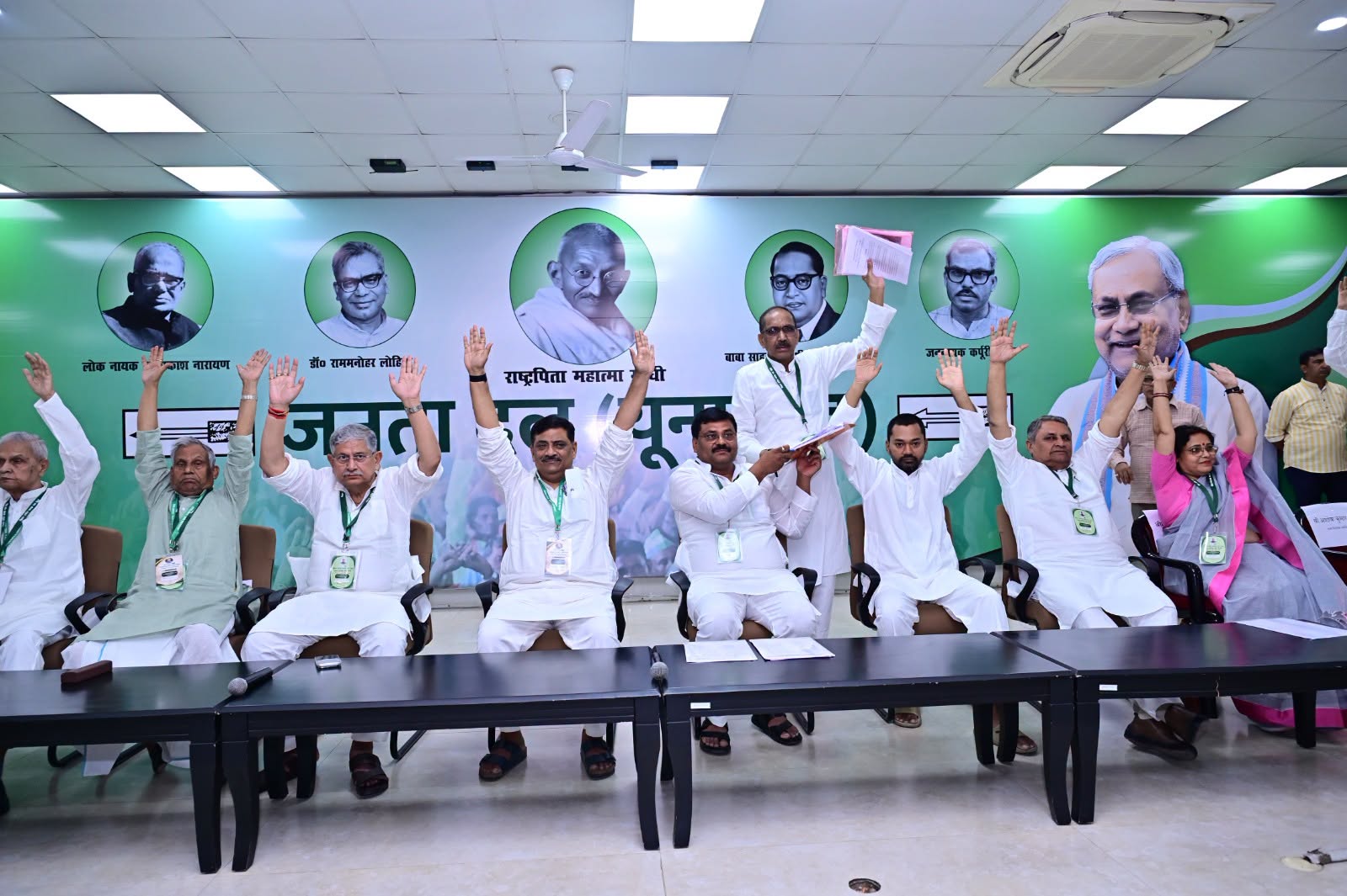 Nitish Kumar Re-Elected JD(U) National President As Party Signals Bigger Role For Nishant Kumar
