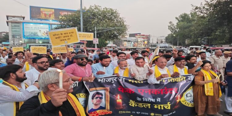 Jan Suraaj Holds Candlelight March Over Bharat Tiwari Encounter; Judicial Probe And Supreme Court Plea Intensify Scrutiny