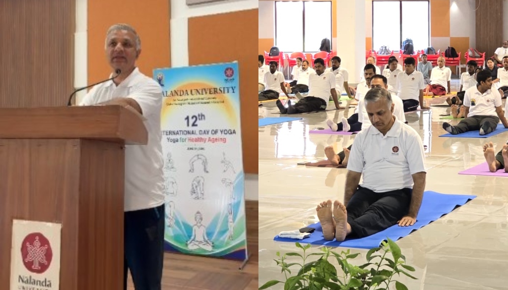 Nalanda University Marks International Yoga Day With Focus On Healthy Ageing And Lifelong Learning