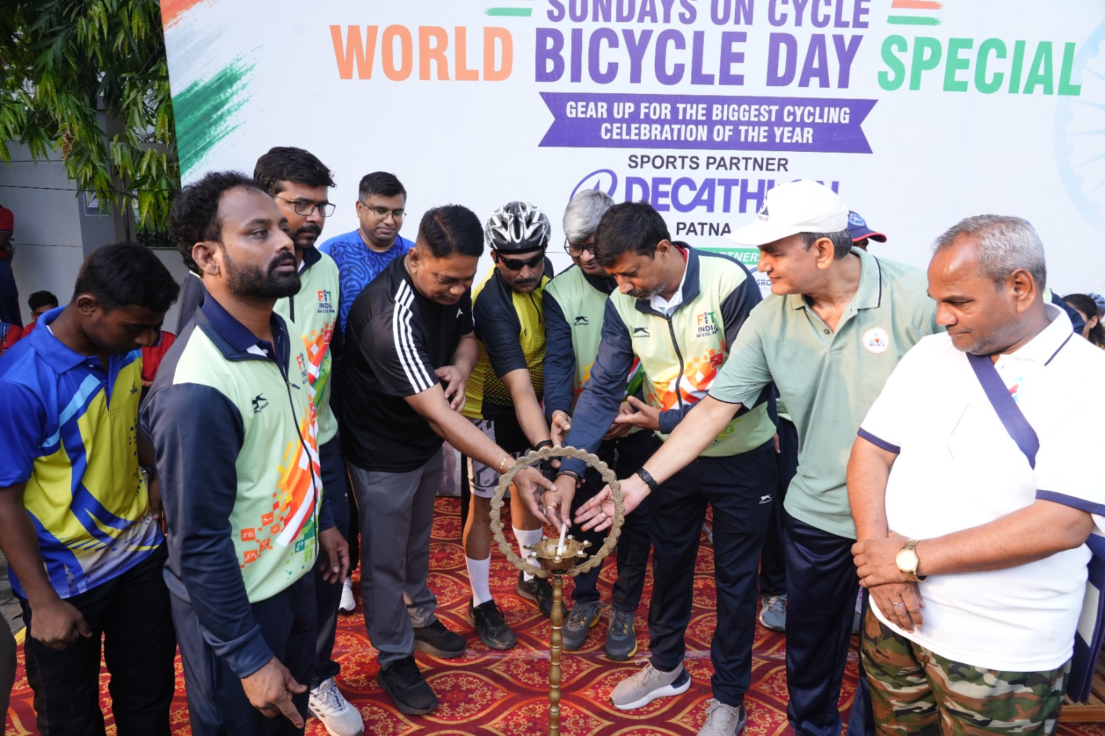 More Than 1,000 Cyclists Join Fit India Ride In Patna To Mark World Bicycle Day