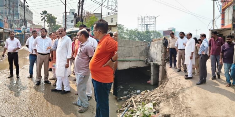 Digha MLA Sanjeev Chaurasia, Patna Municipal Commissioner Inspect Rajiv Nagar And Anandpuri Drains; Action Ordered Over Lapses