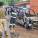 Car Catches Fire Near CNG Fuel Station, Firefighters Prevent Bigger Disaster