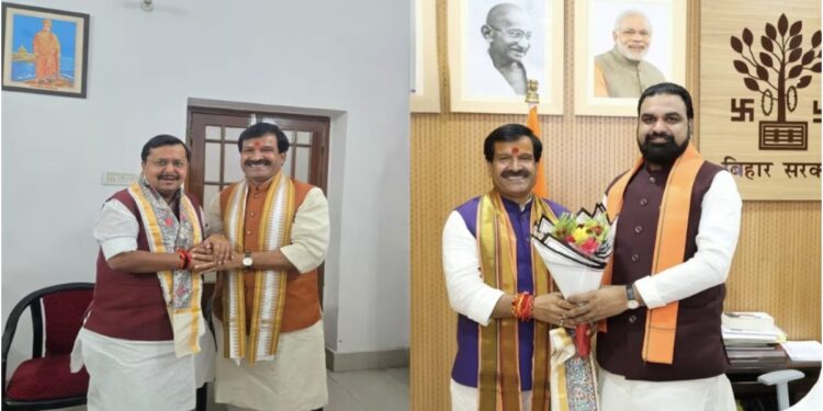 Mrityunjay Tiwari Meets BJP President Nitin Nabin and CM Samrat Choudhary After Joining Party, Likely to Get Key Role Soon