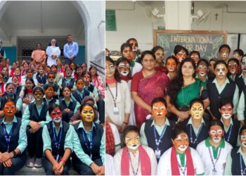 Patna Women’s College Hosts Face Painting Competition On International Tiger Day