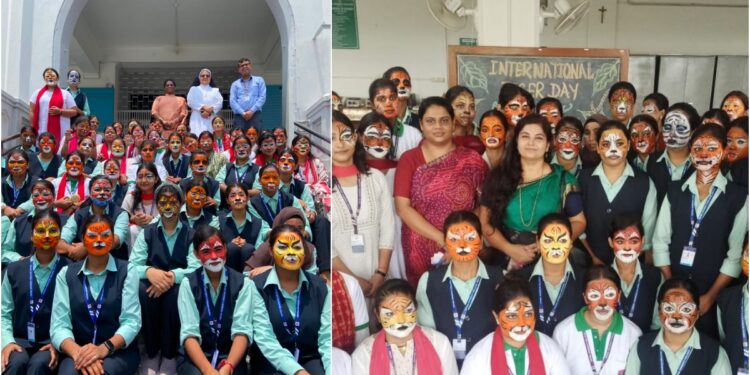 Patna Women’s College Hosts Face Painting Competition On International Tiger Day