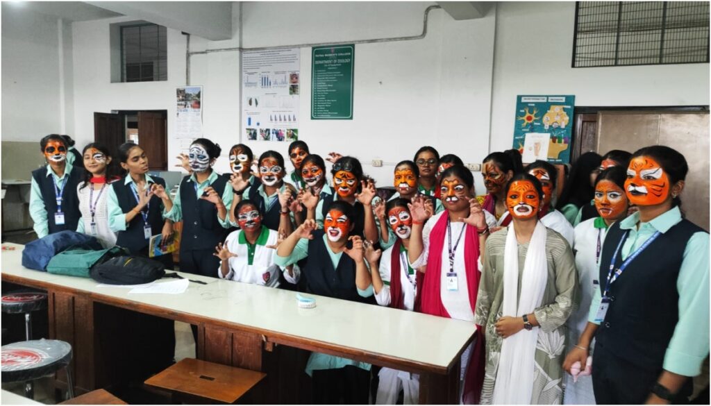 Patna Women’s College Hosts Face Painting Competition On International Tiger Day