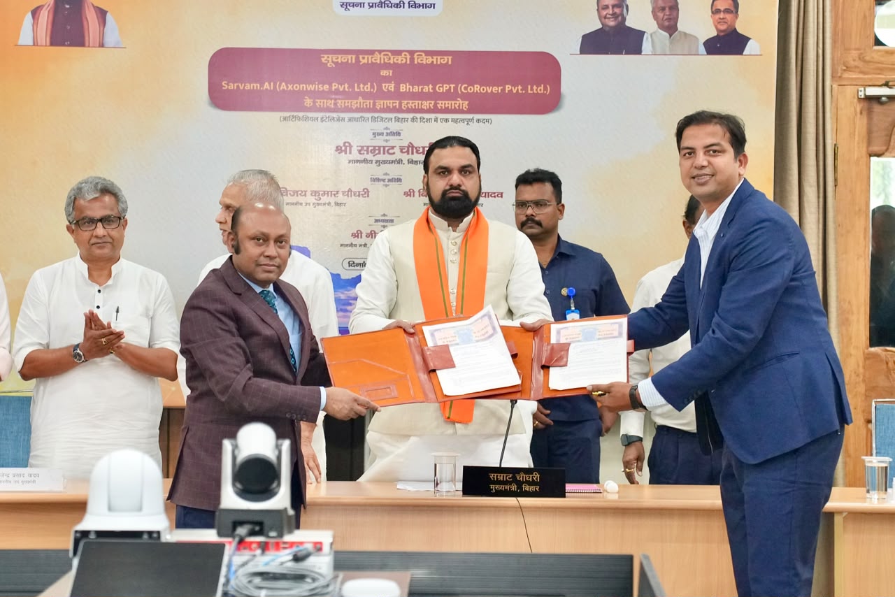 Bihar Signs AI Partnership With Sarvam.ai And BharatGPT To Build Citizen-Centric Digital Services