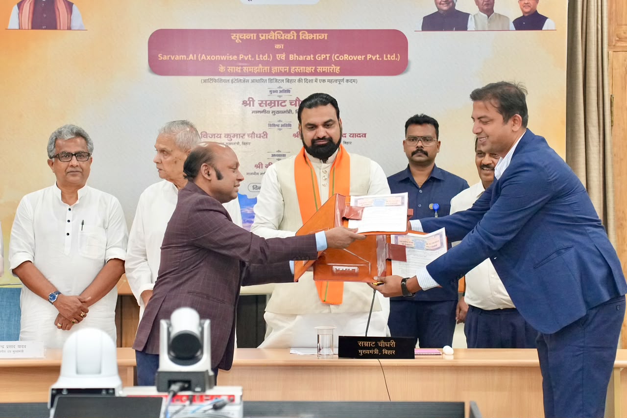 Bihar Signs AI Partnership With Sarvam.ai And BharatGPT To Build Citizen-Centric Digital Services