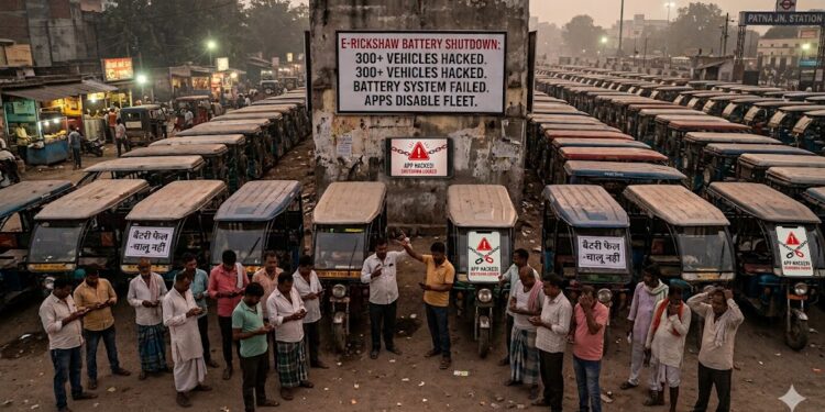 E-Rickshaw Battery Shutdowns Raise Security Concerns in Patna