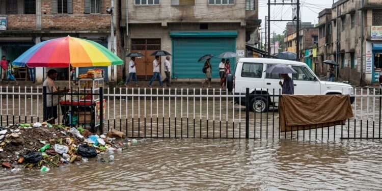 Nepal Rain Impact Hits Bihar Hard: Lakhisarai Railway Tracks Submerged, Munger Schools Waterlogged