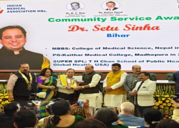 IGIMS Doctor Honoured With IMA Community Service Award By Rajnath Singh