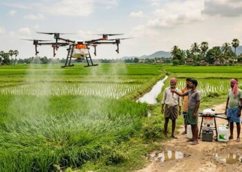 Drone-Based Nano Fertiliser Spraying Offers Alternative as Urea Shortage Affects Bagaha Farmers