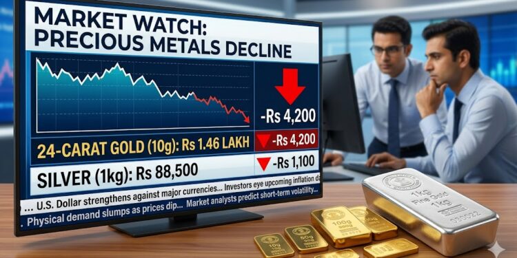 Gold, Silver Prices Decline; 24-Carat Gold Trades At Rs 1.46 Lakh