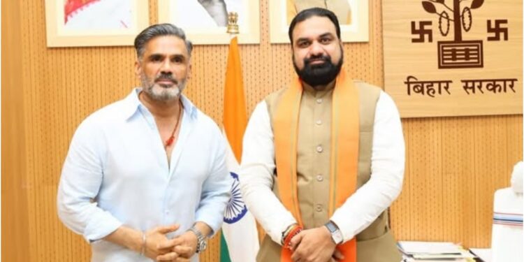 Suniel Shetty To Shoot His Next Film In Bihar, Meets CM Samrat Choudhary To Discuss State's Emerging Film Industry