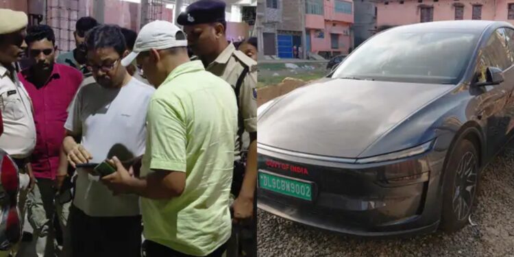 Tesla With ‘Government Of India’ Marking, Foreign Liquor And Claims Of Being An IAS Officer: Khagaria Raid Raises Questions