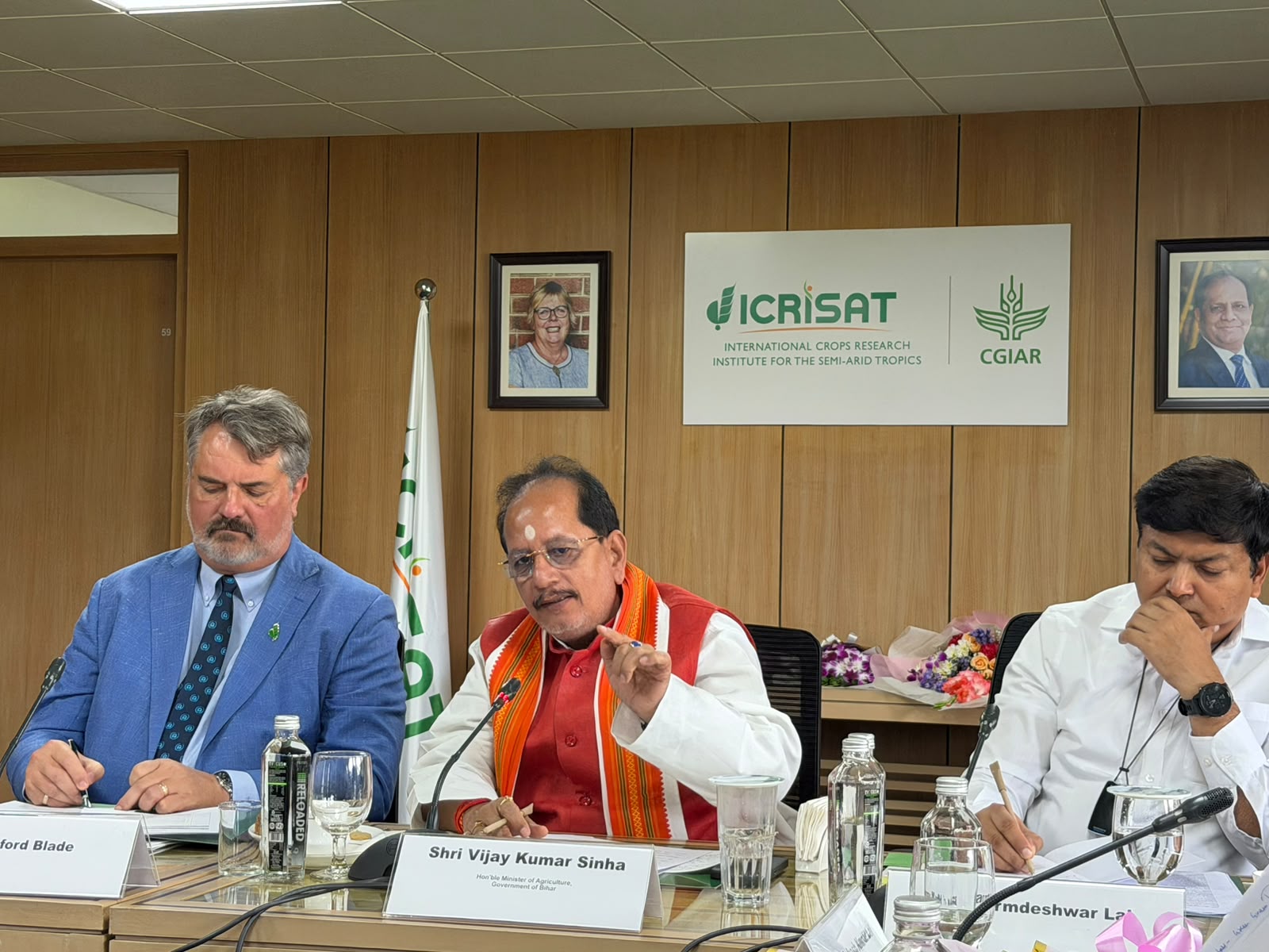 Bihar Agriculture Minister Vijay Kumar Sinha Visits Hyderabad’s ICRISAT To Explore Millet Value Chain Progress