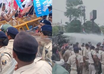 Students Clash With Police During March To Bihar CM Residence; Water Cannons Deployed In Patna