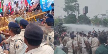 Students Clash With Police During March To Bihar CM Residence; Water Cannons Deployed In Patna