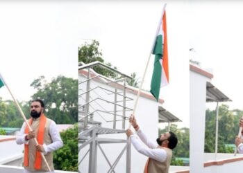 Har Ghar Tiranga: Samrat Choudhary Hoists Tricolour, Urges Bihar to Join Independence Day Campaign