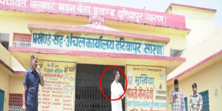 Bihar Panchayat Sarkar Bhawan Found Locked During Minister’s Surprise Inspection in Saran