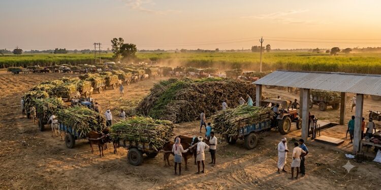 Bihar Sets 809-Lakh-Quintal Sugarcane Target; West Champaran Accounts For 526 Lakh