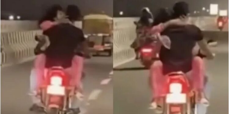 Patna Couple Faces FIR Over PDA And Dangerous Bike Stunts On Marine Drive