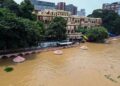 Rising Ganga water level at Gandhi Ghat in Patna as downstream districts are placed on high alert