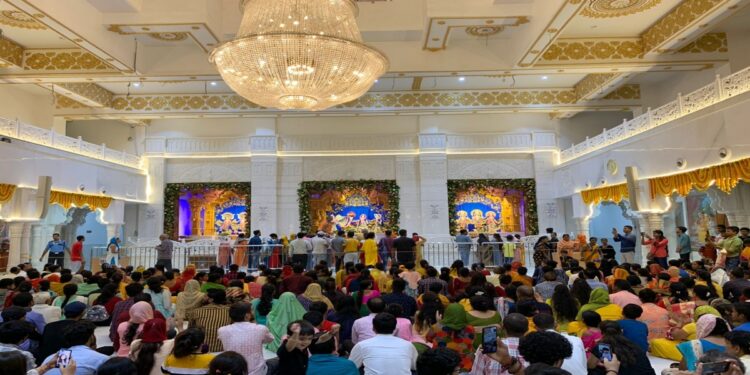 ISKCON Temple Patna decorated for Radha Ashtami celebrations on September 19, 2026